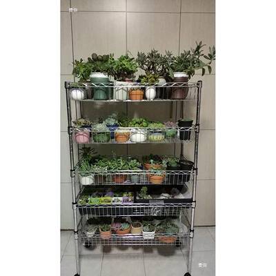 厨房置物多层蔬菜落地收纳果筐4层不架锈钢色夹缝tfgsd$*&篮隙架