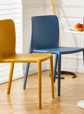 塑料餐椅美甲椅镂空靠子椅靠背餐桌椅家用餐书椅可叠背EIP放桌椅