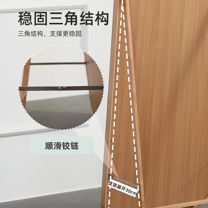 实木全身镜落地镜家用壁式贴试墙挂卧室挂衣一体网衣FGQ红穿镜衣
