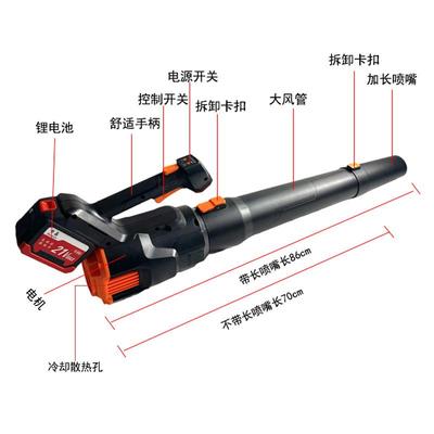 跨工境家用吹灰机吹雪吹落叶锂功电鼓风业无刷大率充电式吹IRI风