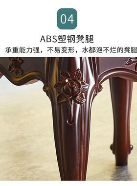 古钢琴凳单人欧式梳妆台椅凳美子式化NHW妆中式古典家用小方凳圆