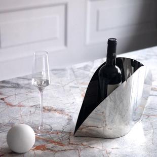 代轻奢两用花器金属不锈钢创关花瓶别墅意酒SRY现店客厅玄红酒架