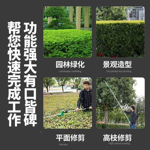 可伸缩充电YJR剪动式高枝绿篱修机电化园绿艺修枝机长杆高枝锯