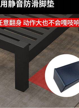 欧式单艺床双人UUW家用出租宿房学生舍经铁济型简易加固铁艺床架