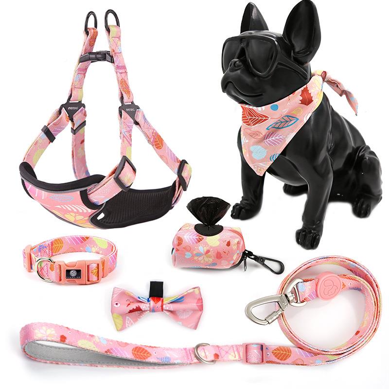 高品质多反光胸背套装遛狗链大型CQK犬布拉萨狗狗牵引拉绳宠摩物