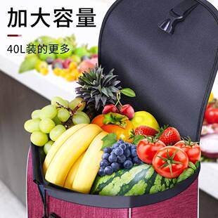 买菜车袋拉小车布老年人大轮可坐拉杆轮子手推75530360网红轻车便