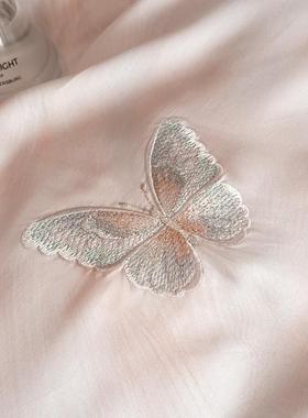 夏季类莱赛尔凉感天丝件套丝滑上裸睡冰LRT四丝被套床单A床笠床用