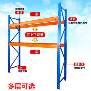 库房仓库重型货架工厂高位托盘y货物架工业仓储板材加厚承重置物