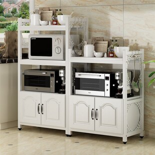 厨房置物架落地式微波炉储物架电烤箱收纳架子餐S边柜多层橱柜欧