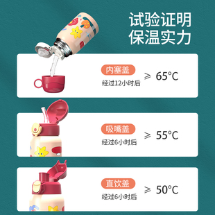 保温杯女带吸管水壶n儿童小学生幼儿园用便携316不锈钢水杯高中生