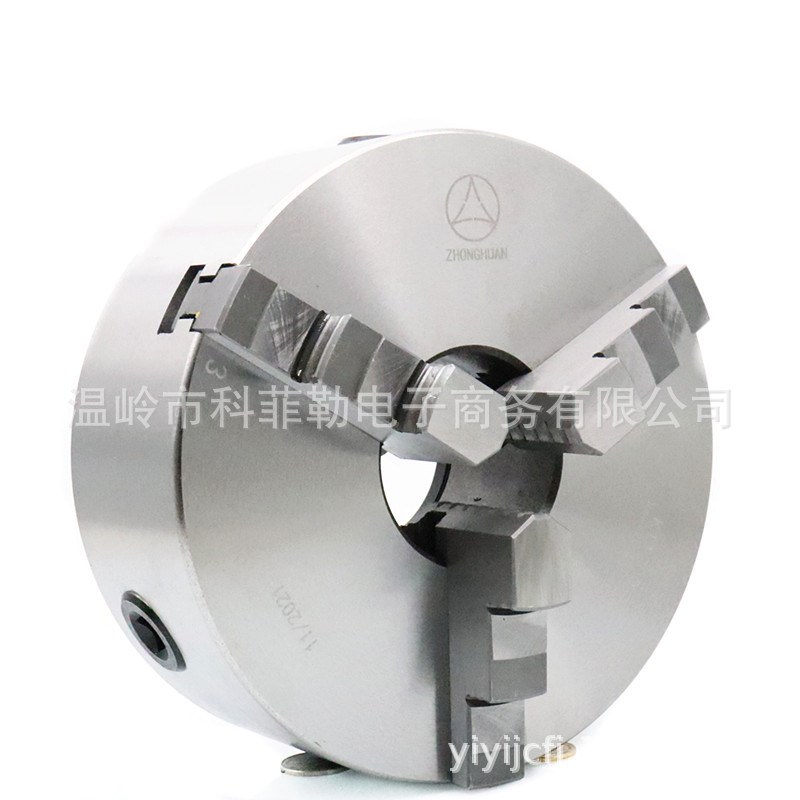 众环牌三爪卡盘前穿自定心卡盘160 200 250数控车床短锥联动卡盘