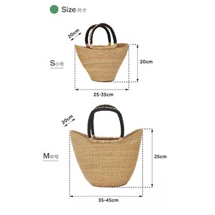 非洲进口手工编织象草手提购物篮收纳果篮度假草编包