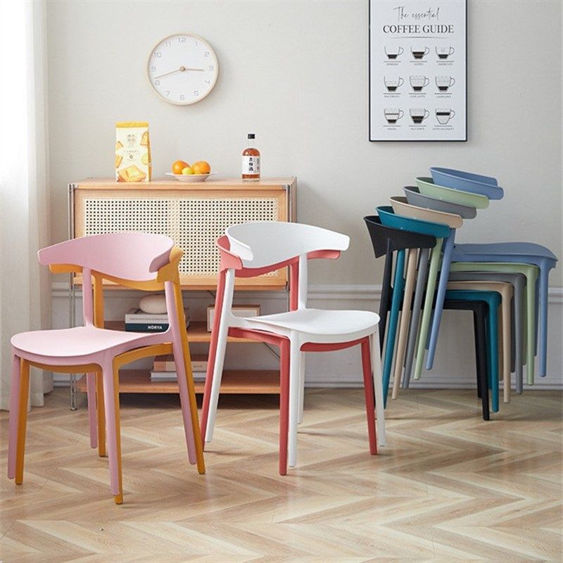 塑料靠背椅子加厚家用餐椅办公书桌凳子简约商场用洽谈牛角等位椅,住宅家具,餐椅,淘宝优惠券,粉丝福利购,淘宝优惠卷