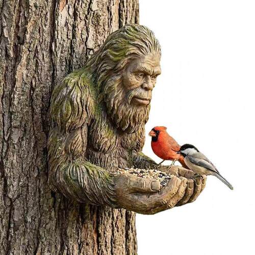 跨境新品Bigfoot Tree Bird Feeder大脚怪树喂鸟器花园户外装饰品