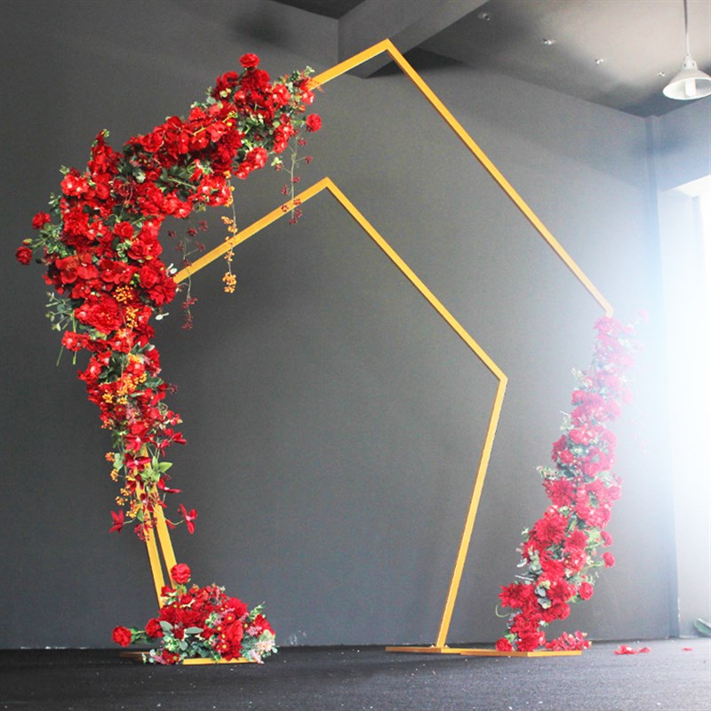 百界婚庆道具简约框架永结同心挂花架农村户外婚礼拱门架子婚礼装