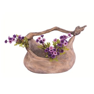 厂家销售专业手工编制原木工艺花瓶花盆桶田园温馨酒店民宿装饰品