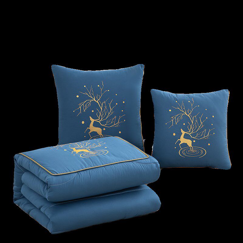 加厚大号1.8米宽抱枕被v子两用多功能靠垫全棉车载空调被可机