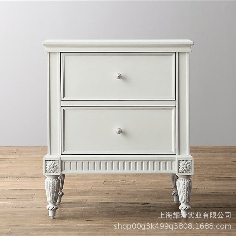 定制家具实木床欧式橡木雕花公主女孩床1.8米复古双人床主卧婚床