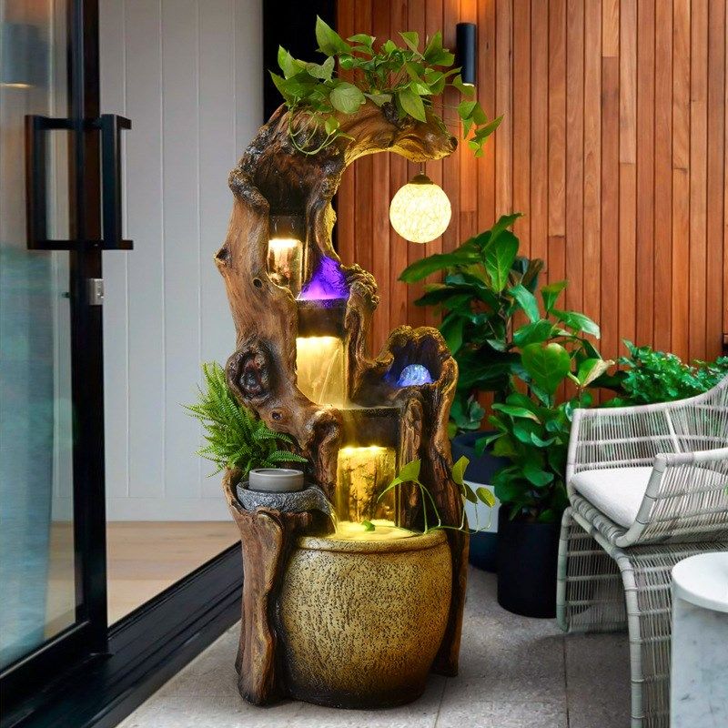 大型假山流水喷泉摆件客厅鱼缸招财玄关阳台装饰办公室内落地水景,特色手工艺,其他特色工艺品,淘宝优惠券,粉丝福利购,淘宝优惠卷