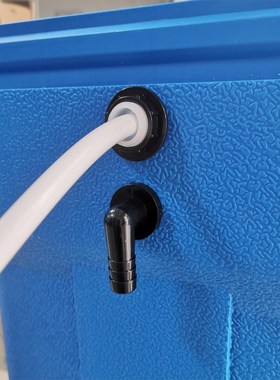 RO反渗透设备软水器再生盐配套溶盐箱60L/100L塑料PE方形蓝色盐箱