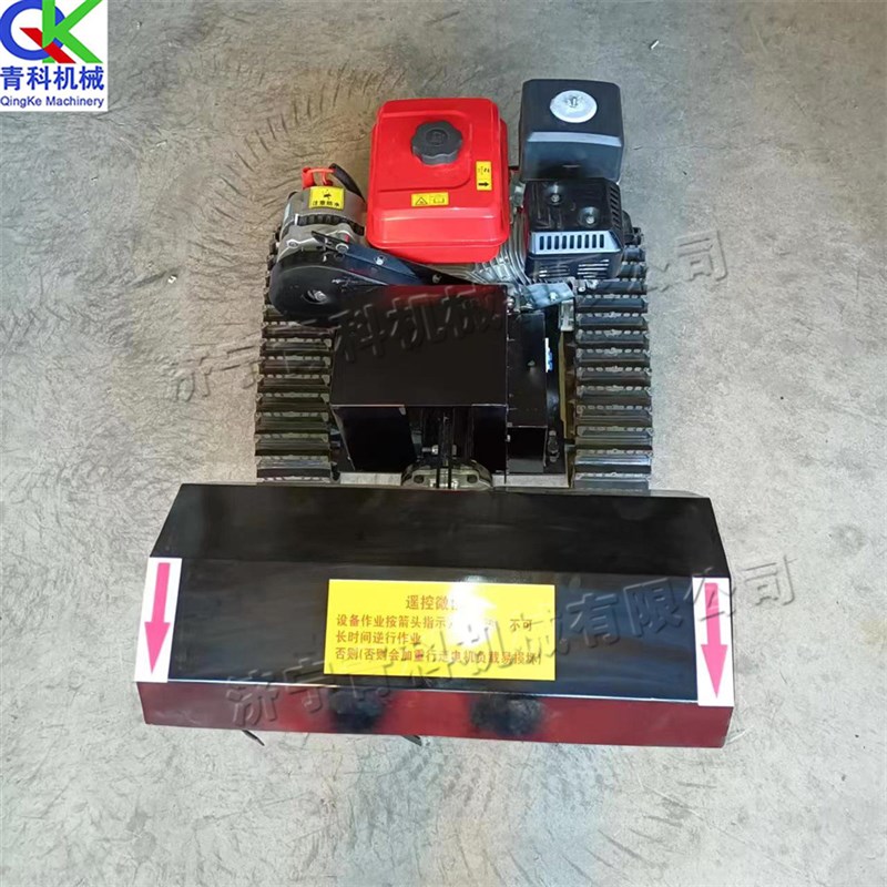山区小型遥控微耕机 自发电式履带式松土机 家用菜园果园翻地机