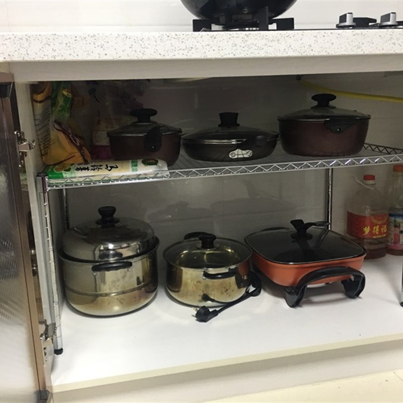 家用隔层置物架架一层橱柜分层柜子单层烤箱架微波炉架多肉收中高