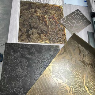 定制不锈钢镀铜板厂家304不锈钢板加工蚀刻花纹不锈钢板装 饰钢板