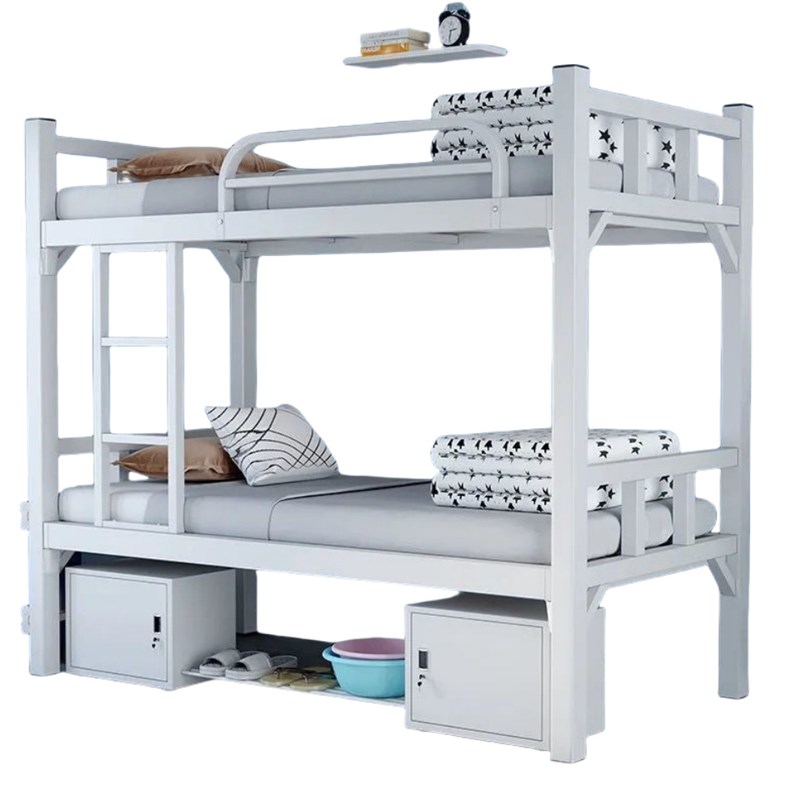 上下铺双层床铁床双人员工宿舍上下床学校公寓铁架高低铁艺床架子