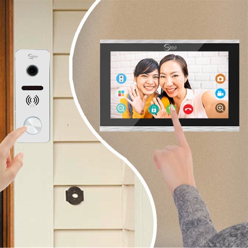 Anjielo十寸触屏1080P无线可视对讲双向语音IC卡解锁Tuya智能门铃