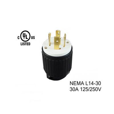 台湾隆光LKEW嵌入型LK6431 30A125V4P引挂式插头NEMA L14-30P UL