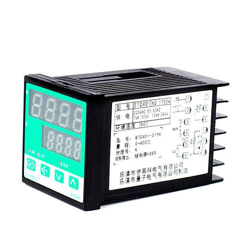 伊莱科ETC402-21A智能温控器数显PID/SSR上下限回差调节48x96mm