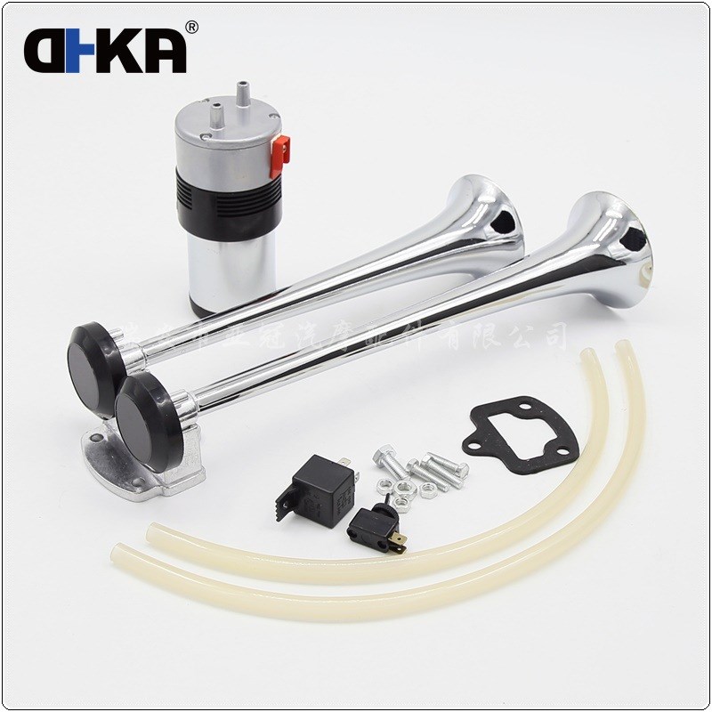 DHKA亚冠-AS177现货 FALA 两管大气泵气喇叭 12V汽车火车声改装