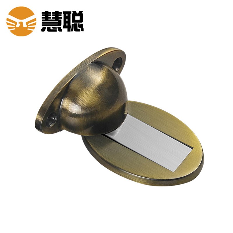 慧聪HC-250锌合金强磁地吸打孔强磁吸门器卫生间墙防撞门碰门挡器