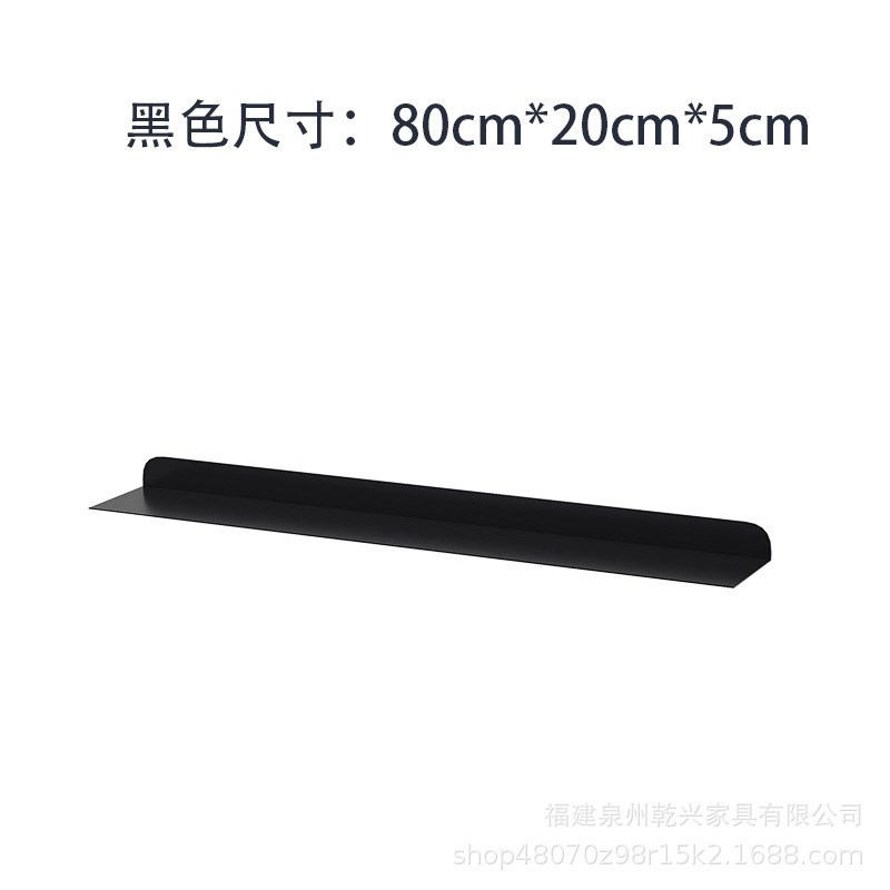 现代简约发光墙上置物架书架壁挂铁艺墙面隔板客厅一字层板展示架