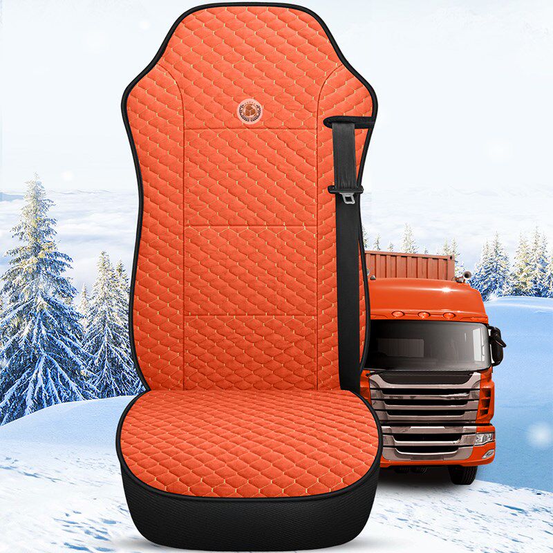 大货车坐垫汕德卡G5l G7冬季座套豪沃T7H TH7单个主驾驶毛绒座垫