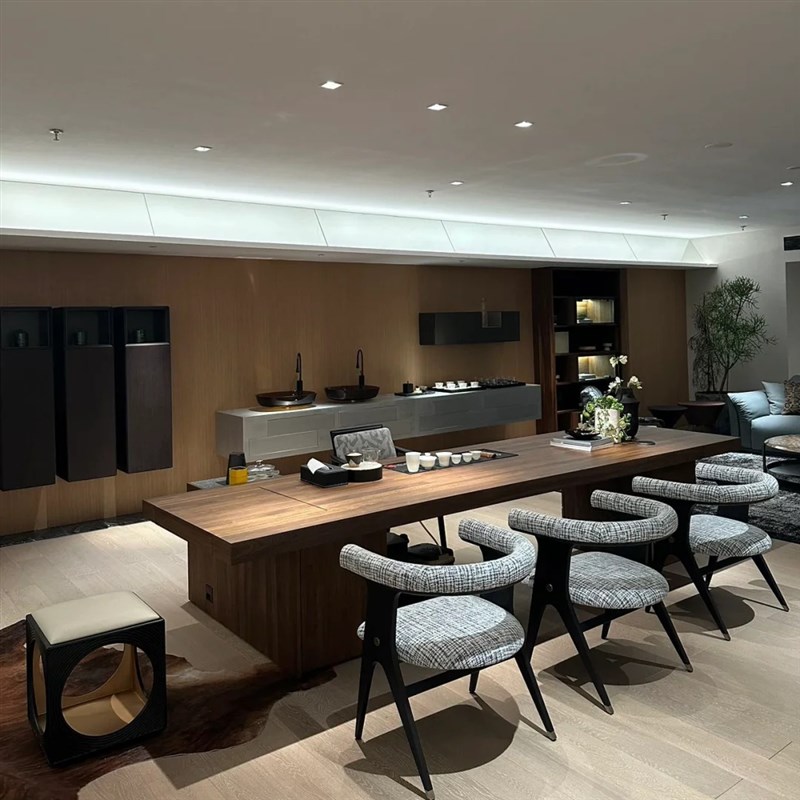 栀清新中式极简定制家用s意式会客办公室泡茶桌椅组合茶台几客厅