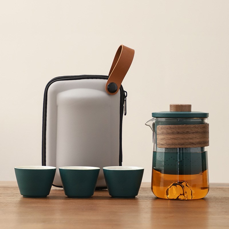 陶瓷旅行茶具便携式套装泡茶户外随身旅游露营喝茶装备小套快客杯