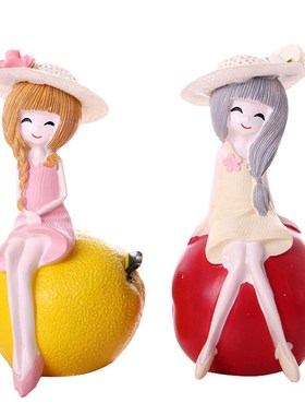 北欧轻奢家居客厅酒柜装饰w品小摆件创意手工艺术女孩娃娃摆设