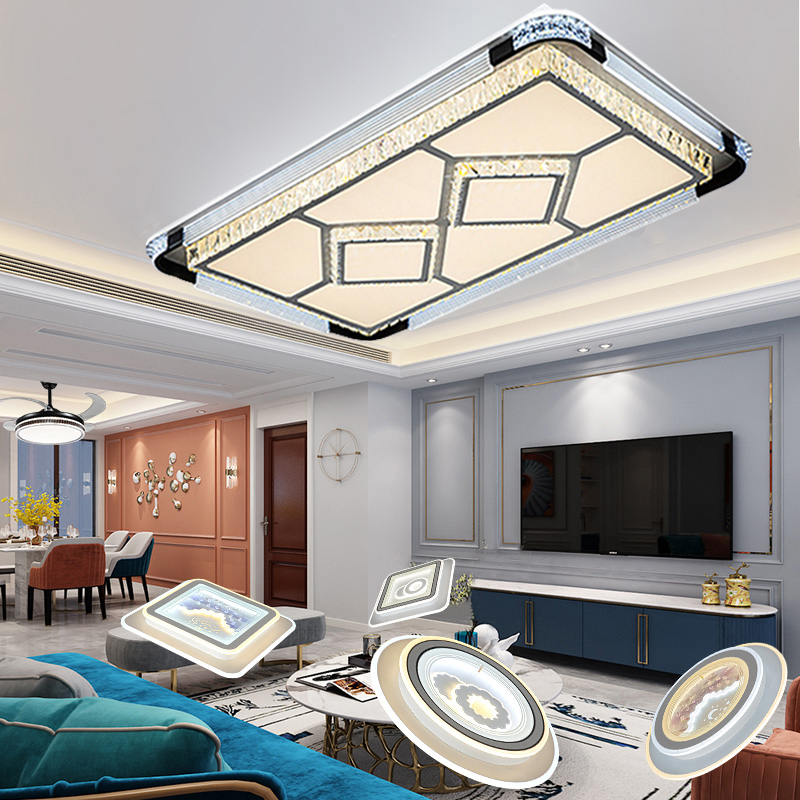 客厅灯吸顶灯简约方形圆形卧室灯C创意2022年灯具组合套餐智能