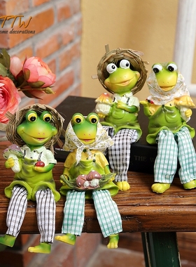 可爱的青蛙吊脚摆件I 树脂摆件装饰品