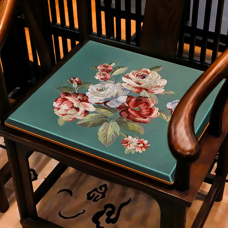 中式红木椅子坐垫家用沙发实木餐椅圈椅H茶椅太师椅垫防滑凳子垫