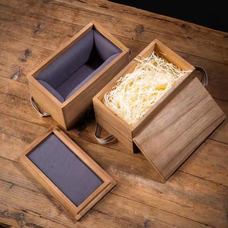 长方形复古桐木盒陶瓷花瓶锦盒包装盒定制木质Q礼品盒空盒子礼物