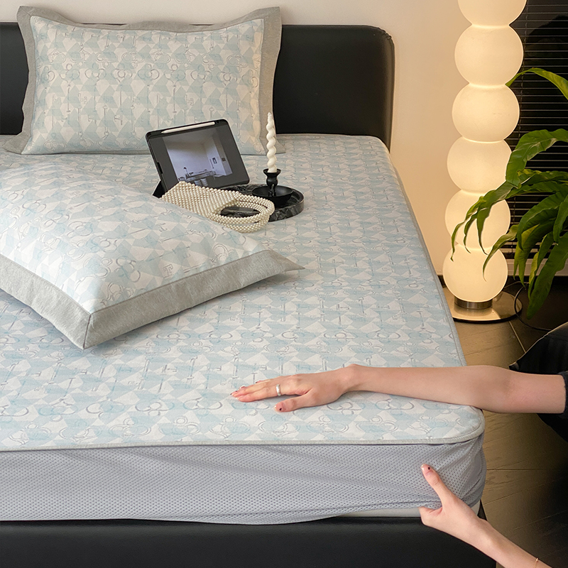 在耳边夏季凉感可折叠可水洗凉席A三件套双人空调席子床笠款冰藤