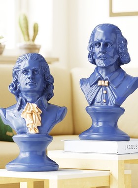 简约欧式轻奢雕像桌面摆件创意客厅电视柜酒柜U装饰工艺品摆设