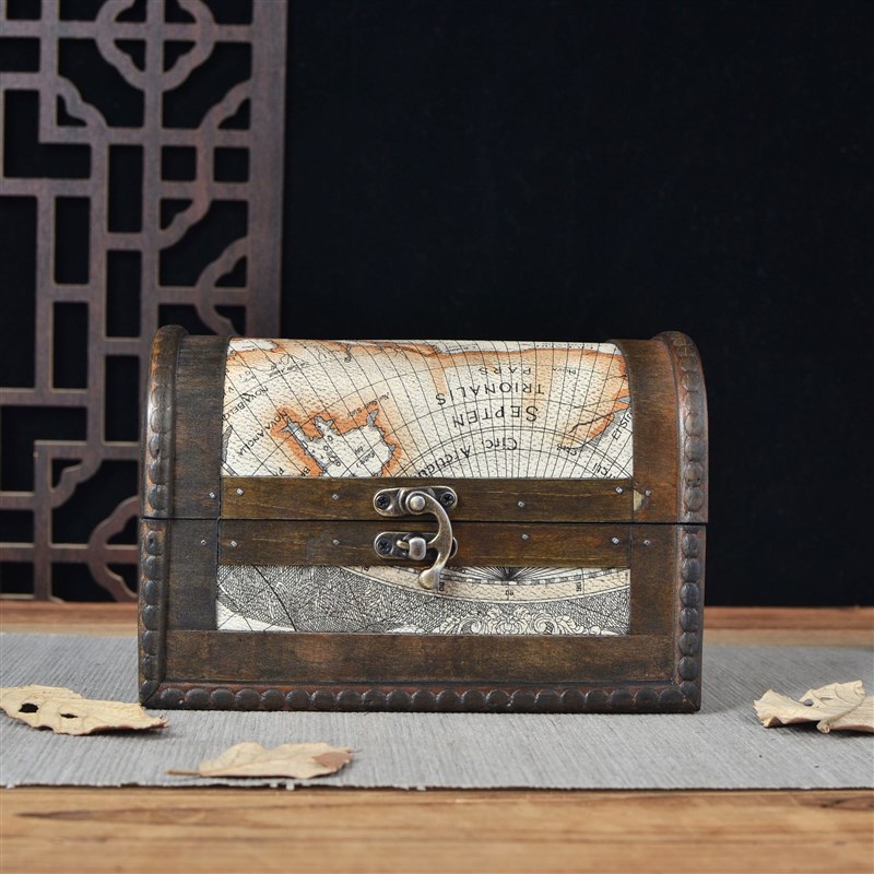 复古木盒收纳盒首饰盒化妆盒仿古手提式小箱子经典礼品盒子珠宝盒