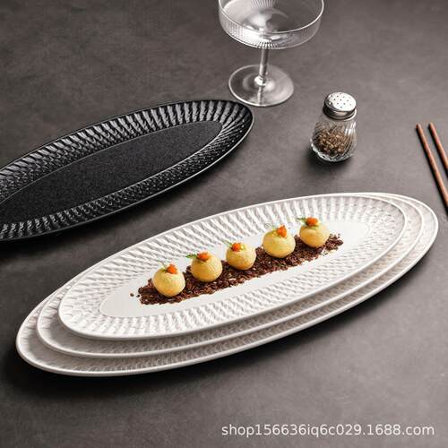 级感酒店餐厅后厨备菜盘西餐盘创意大号饺子盘寿司盘鱼盘点心盘