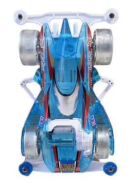 大兴蓝色旋风FM底盘电镀轮拼装电动马达齿轮轴承学生四驱车竞速赛