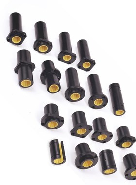 中间圆法兰直线轴承工程塑料轴套加长型J-LMFM50L LIN-02RFM-50