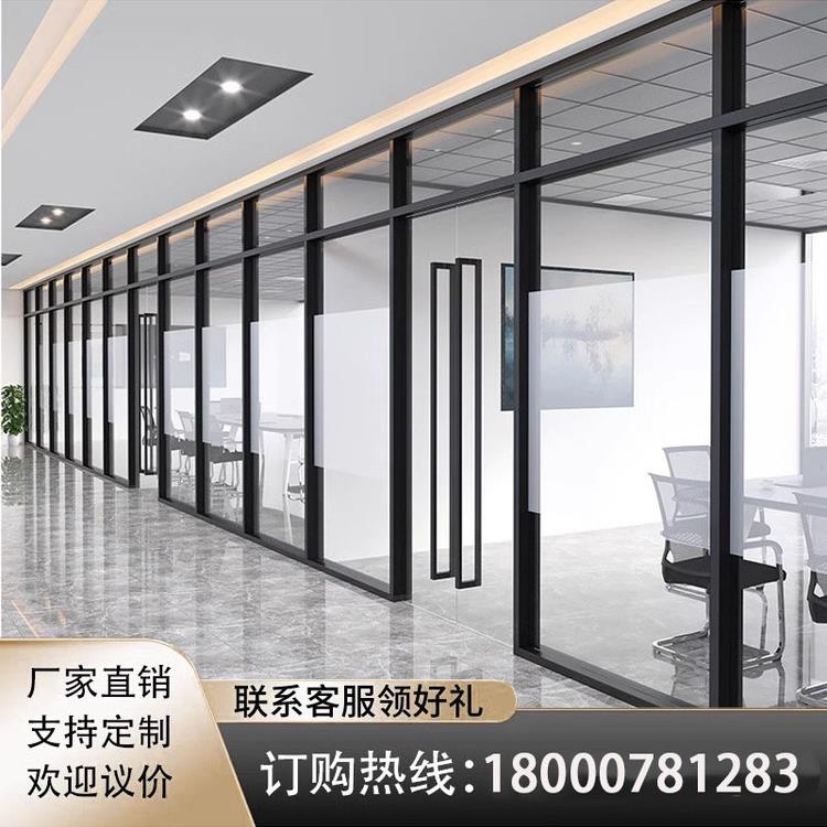 温州办公玻璃隔墙铝合金百叶钢化玻璃高隔断双层玻璃百叶隔音墙