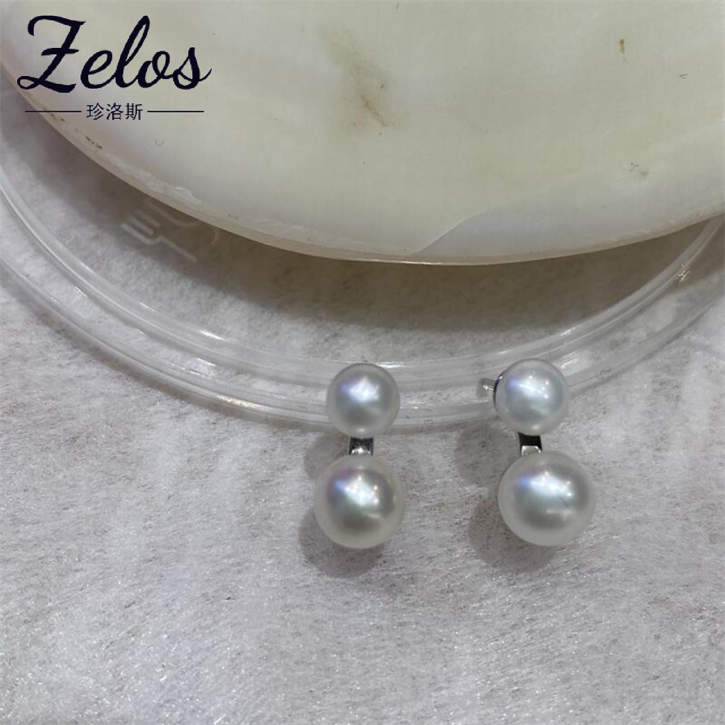 小众设计感S925纯银珍珠耳钉